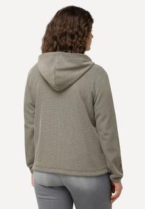 Толстовка на молнии DRAWSTRING HEM Ulla Popken, черный