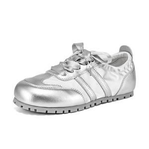 Женские повседневные кеды Low Top DAPHNE, серебристые (с подарком)