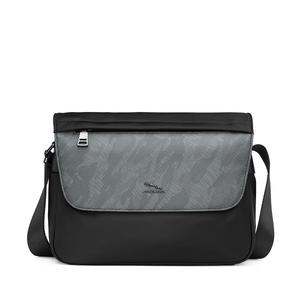 JAGUAR Кожаная сумка через плечо мужская черная, Black