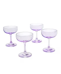 Бокалы для шампанского Veneto, набор из 4 штук Godinger, lavender