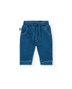 Детские спортивные штаны с резинкой и шнурком Boboli, темно-синий