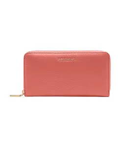 Металлический мягкий кошелек на молнии Coccinelle, розовый