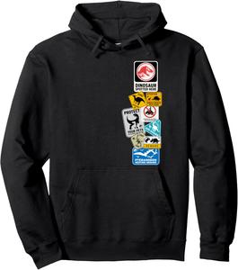 Худи Jurassic World: Dominion Warning Signs Side Stack, черный