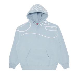 Толстовка Supreme Shoulder Script Hooded Sweatshirt, Light Blue