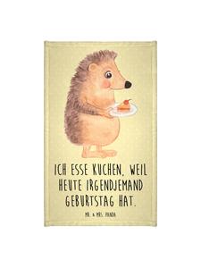 Mr. & Mrs. Panda Кусочек торта в виде ежика из полотенца с надписью пастельно-желтого цвета