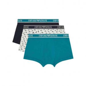 Три боксерских брифов с логотипом Core на поясе EMPORIO ARMANI, белый