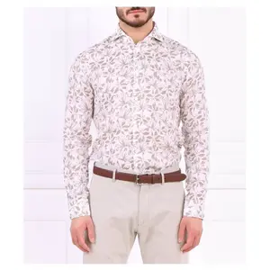 Льняная рубашка узкого кроя Joop!, белый