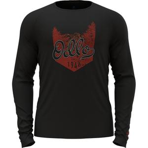 Футболка с круглым вырезом, длинный рукав, меринос 2 Odlo, черный