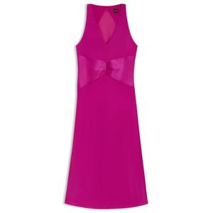 Платье из жатого атласа со сборками на лифе BOSS, темно-розовый