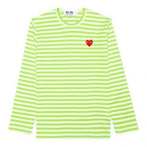 Топ COMME des GARCONS PLAY Pastelle Striped Long-Sleeve Shirt 'Green'