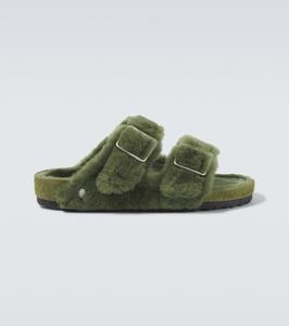Аризона 1774 сандалии из замши с подкладкой из овчины Birkenstock 1774, зеленый