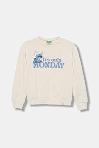 Детская хлопковая толстовка United Colors Of Benetton, бежевый