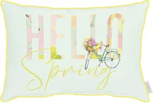 АПЕЛЬТ декоративная подушка "6505", чехол с наполнителем, 1 шт APELT 35х50 см, цвет bunt-türkis + Schriftzug