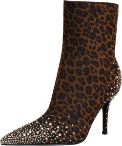 Ботинки GUESS womens Gomoray, Dark Brown Embellished Leopard Multi 200