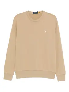 Хлопковый свитшот с логотипом Polo Pony POLO RALPH LAUREN, нейтральный