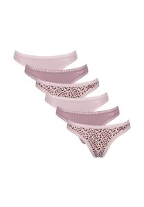 Стринги 6 шт. в упаковке - go crush string c6p трусы стрейч хлопок Sloggi, розовый