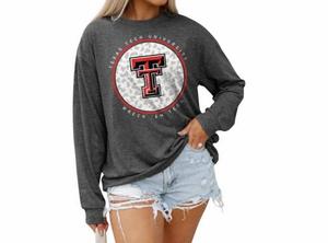 Футболка Texas Tech University Turning Circles цвета древесного угля Gameday Couture, цвет charcoal