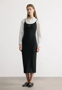 Платье-Миди с надписью, платье-футляр Tommy Jeans, Black