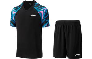 LINING Бадминтонная серия комплект майки для бадминтона unisex black