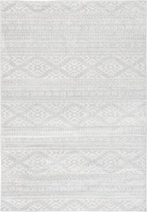 Ковер SAFAVIEH, 61 x 153 см, Tulum Collection, Light Grey & Ivory, Moroccan Boho Tribal Design, Non-Shedding & Easy Care, идеален для помещений с высокой проходимостью: прихожая, гостиная, спальня (TUL272F)