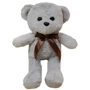 Плюшевый мишка из ленточек цвета кроличьего меха высотой 30 см XINGBA