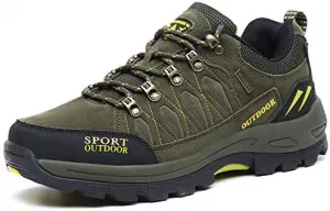 Мужские походные кроссовки для улицы, легкие слипоны для трейл-раннинга, дышащие водонепроницаемые противоскользящие походные ботинки, удобная обувь для кемпинга и путешествий Qacksv, зеленый