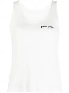 Топ без рукавов с логотипом PALM ANGELS, белый