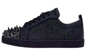 CL LUBOTING низкие модные скейтбординг кроссовки men's blue Christian Louboutin, Original Shoe Box Not Included