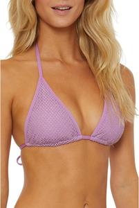 Пляжный топ BECCA Network Cheryl Metallic Mesh Triangle Top, цвет Malva