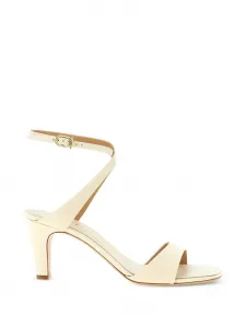 Босоножки с квадратным носком и ремешком на щиколотке Ferragamo, бежевый