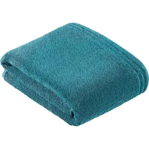 Полотенце Calypso Feeling с узкой каймой, 100% хлопок, веганское, однотонное Vossen, Lagoon