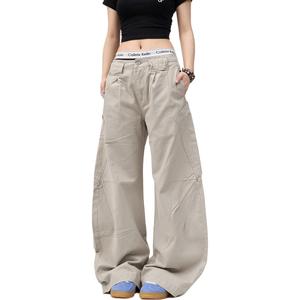NEVER RULE Повседневные брюки Unisex Khaki Moderate Wide Leg