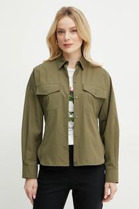 Хлопковая рубашка Weekend Max Mara, зеленый