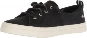 Женские слипоны Sperry Crest Vibe с блестящей полоской из льна, черный