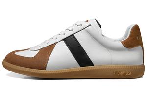 Винтажные модные универсальные немецкие армейские кеды THOM WILLS низкие скейтбордские кроссовки мужские светло-коричневые белые G742