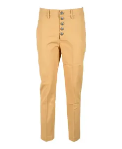 Брюки из хлопка и эластана Dondup, желтый