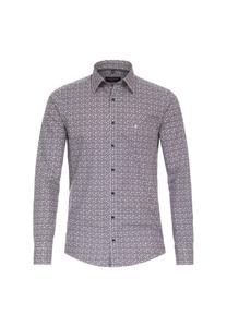 Мужская повседневная рубашка с принтом повседневного кроя CASAMODA, цвет Dunkelrot