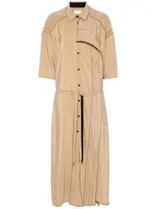 Платье-рубашка с вышивкой LEMAIRE, коричневый