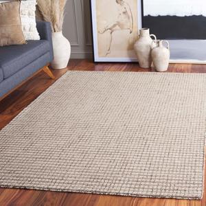 Ковер SAFAVIEH, 122 x 183 см,  Abstract Collection, Beige & Grey, ручная работа из шерсти, идеально для гостиной, спальни, столовой (ABT256F-4)