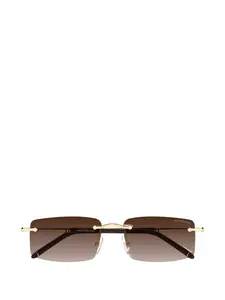 Прямоугольные солнцезащитные очки Montblanc, коричневый
