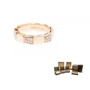 BVLGARI Серпенти Вайпер кольцо из розового золота 18 карат с бриллиантами унисекс