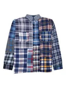 Лоскутная фланелевая рубашка Needles, синий