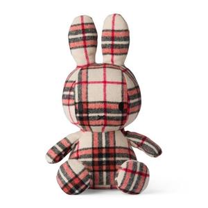 Мягкая игрушка зайчик в клетку Miffy RED / CREAM BEIGE 23 см