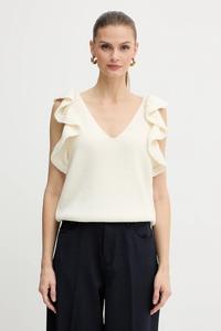 Шерстяной топ Luisa Spagnoli, бежевый