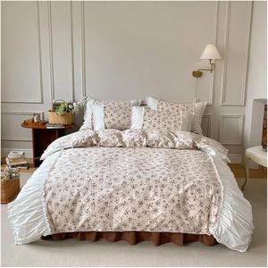 UOIO Французский винтажный комплект постельного белья UOIO с воланами и пэчворком