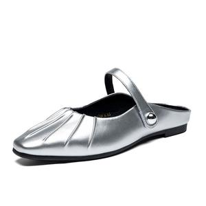 Мюли женские с закрытым носком женские Zhr, бежевый