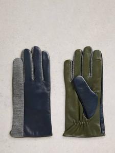 Перчатки Layla из контрастной кожи White Stuff