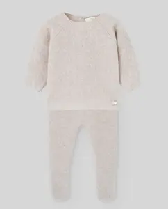 Детский комплект из шерсти и кашемира коллекция Essentia Paz Rodríguez, бежевый