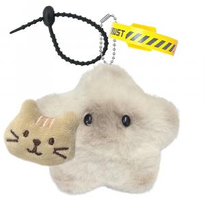 AIZIYUO Кукла плюшевая подвеска Super Cool Kitten's White Five Pointed Star высота 9,5 см