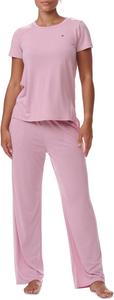 Женская пижама Tommy Hilfiger из футболки и брюк с открытыми штанинами, Breezy Orchid